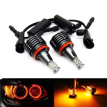 Диодни LED крушки за Ангелски очи Angel Eyes 40W BMW жълта светлина